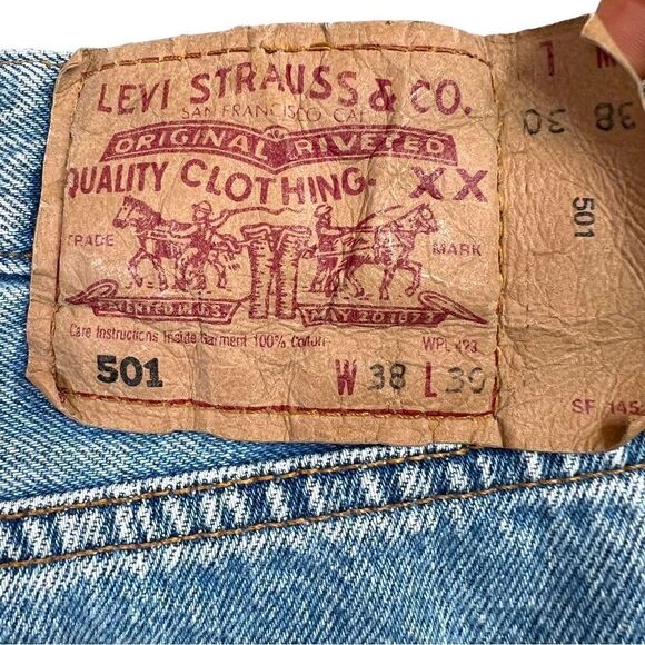 VINTAGE Levi's 501 Straight Leg Jeans Men's 38 x 30 - Picture 5 of 8